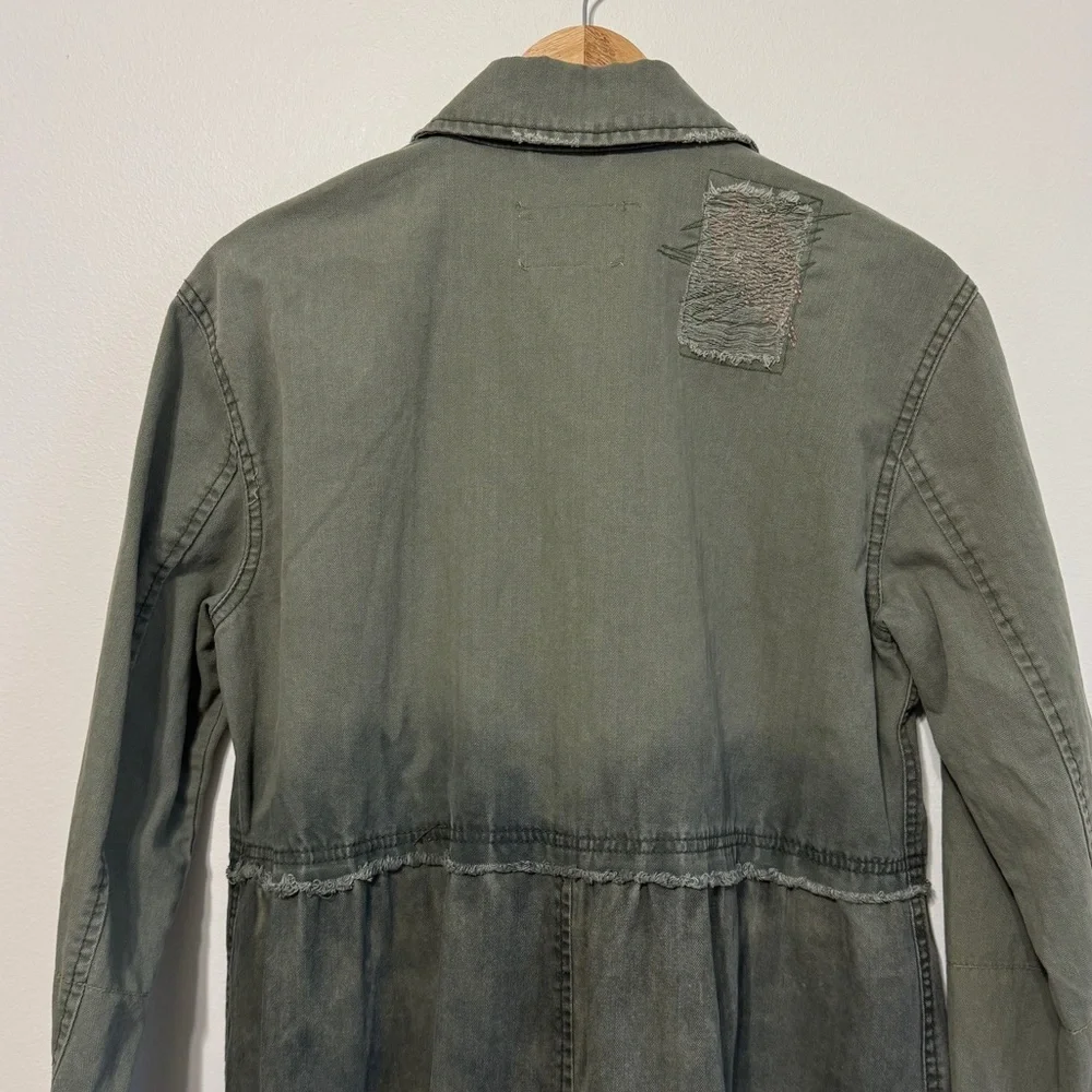 Free People We The Free Forever Free Tiered Jacket size xs army green